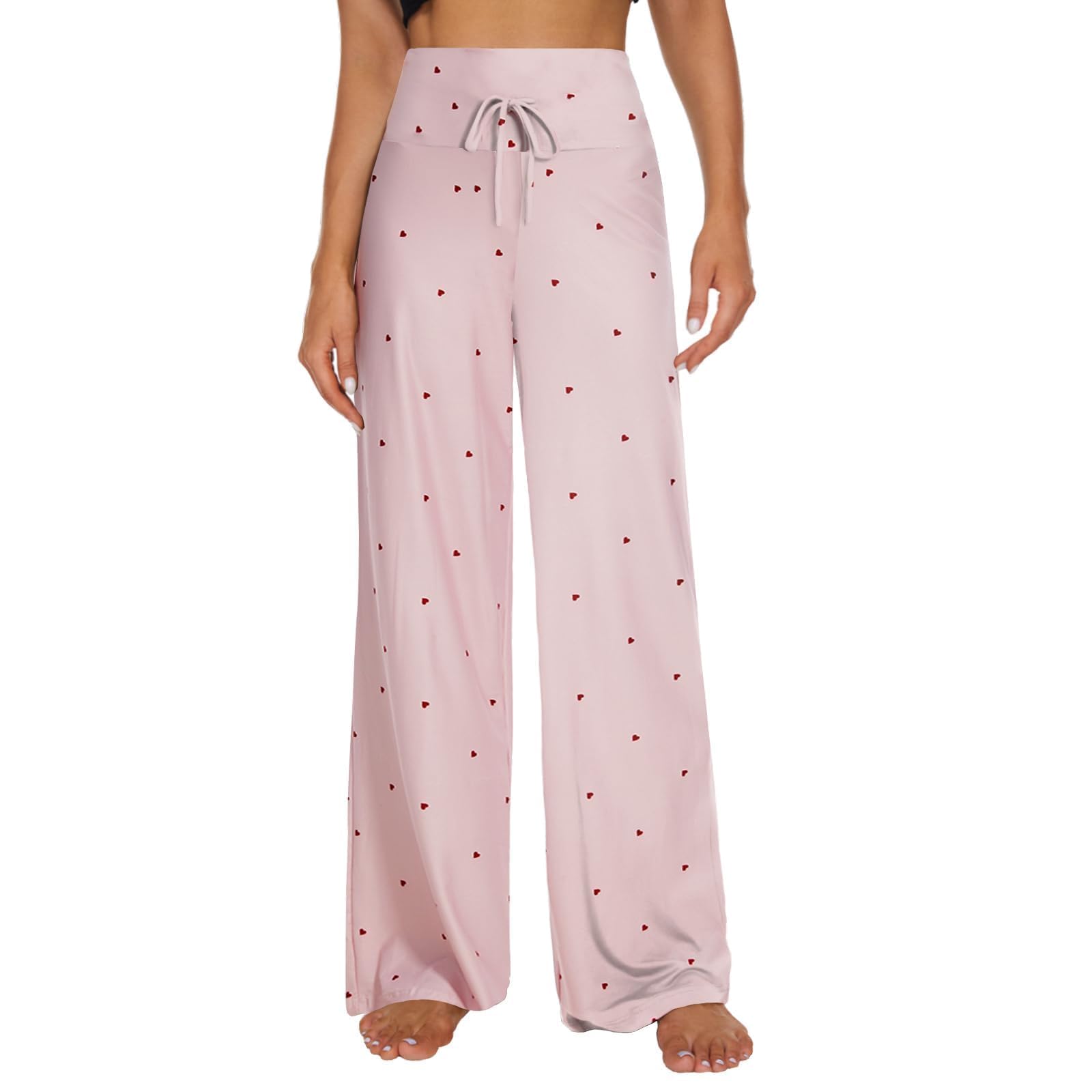 ZOOSIXX Soft Black Pajama Pants for Women, Wide Leg Comfy Casual Lounge Yoga Capri Pants 22'' / 30''