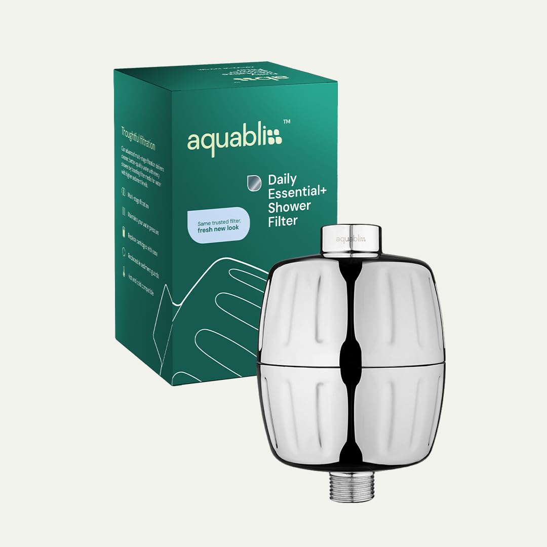 AquaBliss Filtro per doccia ad alta potenza HD, filtro avanzato 30x, filtro universale multistadio per prodotti chimici, cloro, pesticidi (SF500), cromato