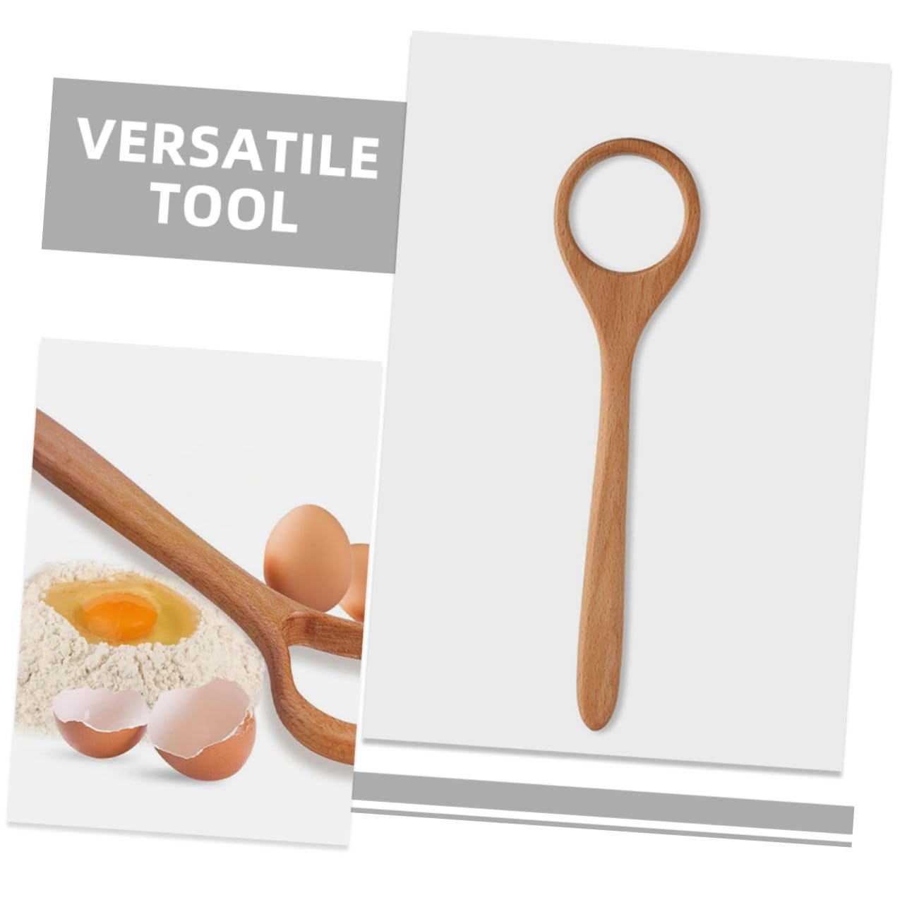 Solid Wood Danish Sourdough Whisk with Long Handle Portable Wooden Mixing Stick for Bread Dough Non-stick Stirring Rod for Baking And Kitchen Use