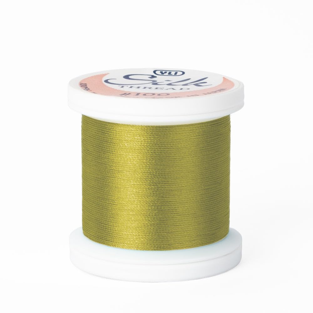 YLI Threads Silk Thread – 100 wt Fine Japanese Silk for Appliqué, EPP, and Quilting - Victoria Green