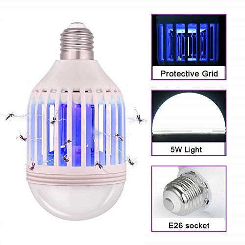image for pzqzmar Bug Zapper Light Bulb, 2 in 1 Mosquito Killer Lamp LED Electro