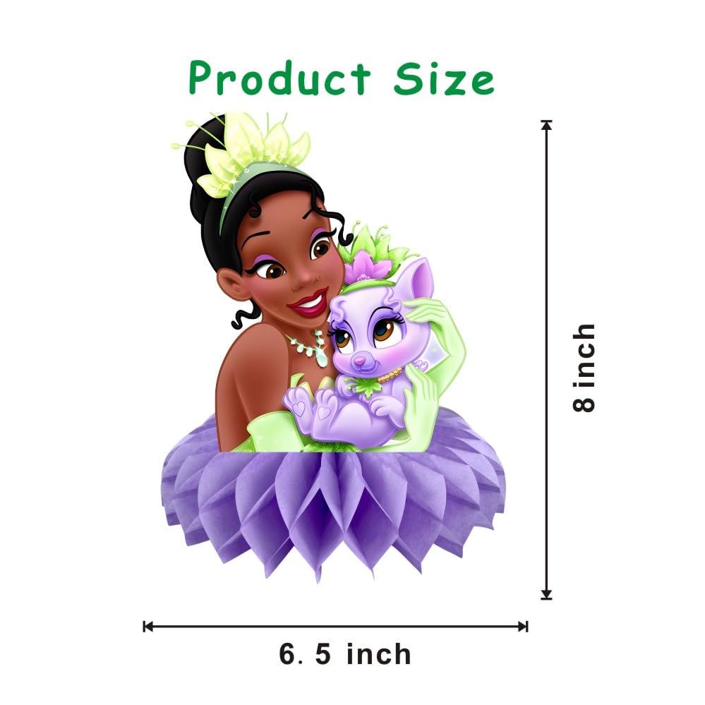 Image of 8Pcs Princess Frog Table Centerpieces Birthday Party Supplies Double Side Table Decorations for Tiana Party Decorations