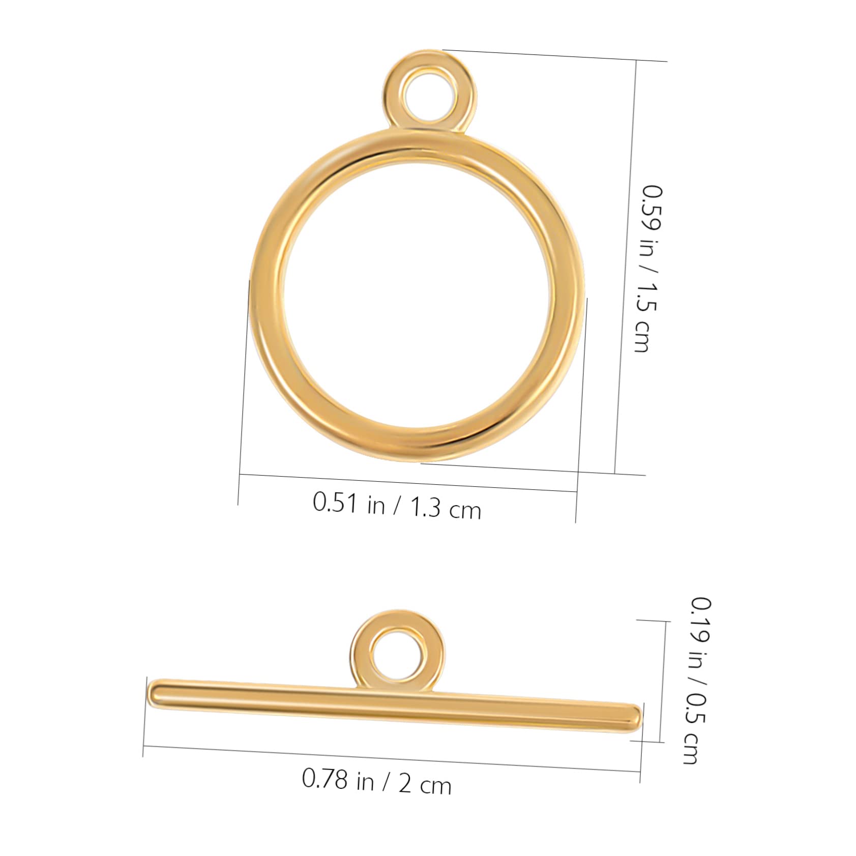 EXCEART Chiusure Toggle Per Gioielli Di Connettori Rotondi Eleganti Per Collane Bracciali e Progetti Fai Te