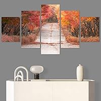 SIGNWIN 5 Panel Canvas Wall Art Modern Art Contemporary Country Dramatic Multicolor Photography Scenic for Home Decorations Ready to Hang - 60