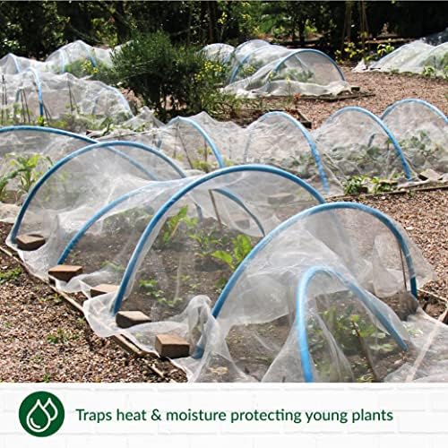 Green Thumbz Garden Fleece Plant Cover - 2m x 5m Plant Protection Horticultural Fleece Cloches for Growing Vegetables - Garden Fleece Roll Plant Covers for Frost - Garden Netting for Garden Plants