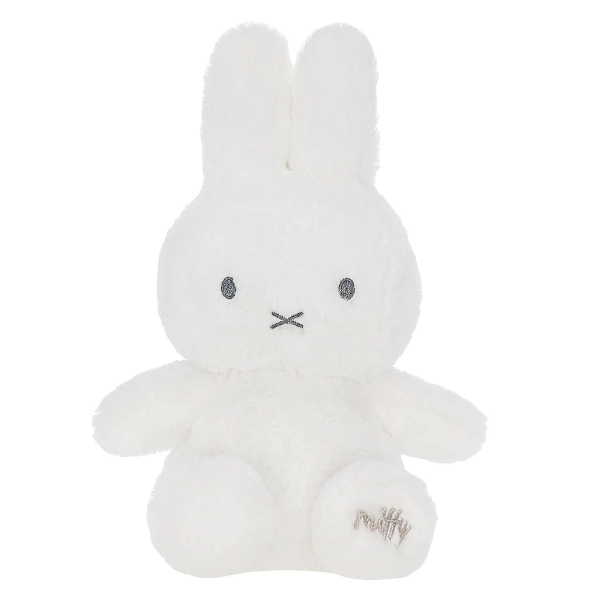 Kids Preferred Miffy Baby 10 in Plush - Embroidered Details, Miffy Logo on Paw, Super Soft Cozy Plush, for Ages 0 Months and up, Beans in Bottom