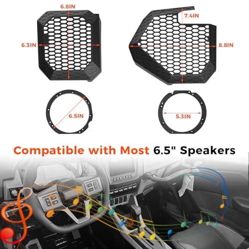 Soportes Adaptadores y Parrillas para Parlantes 6.5" miniatura 6