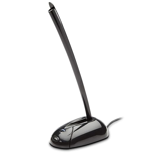 Cyber Acoustics USB Plug & Play Desktop Unidirectional Noise Cancelling Computer Microphone/Mic, for PC and Mac Laptops, Compatible with Windows/Mac, Ideal for Voice Recordings, Skype (CVL-1084)