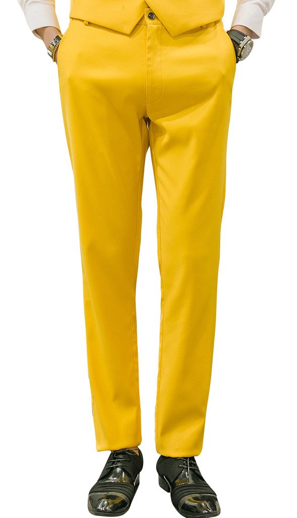 MOGU Mens Slim Fit Front Flat Casual Pants