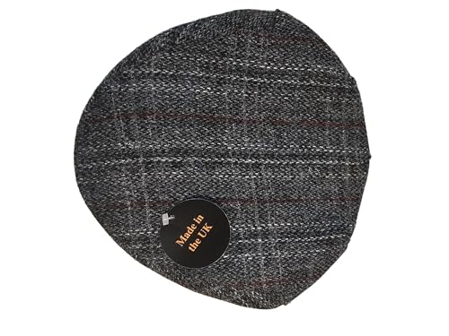 Image of Glen Appin Harris Tweed County Cap for Men (US, Alpha, X-Large, Grey Check)