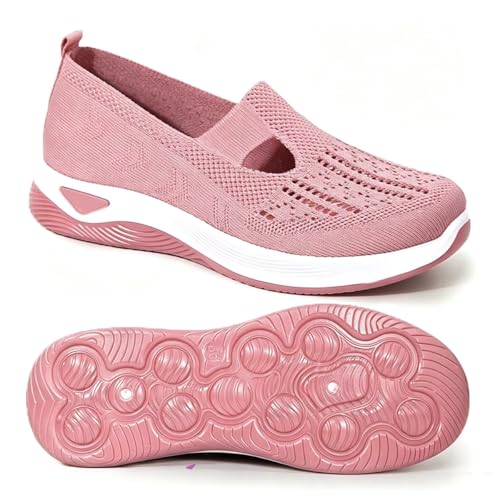 Image of Orthopedic Walking Shoes for Women,2026 New Orthowalkway Womens Shoes,Woven Orthopedic Breathable Walking Sneaker Non-Slip Arch Support Slip on Shoes