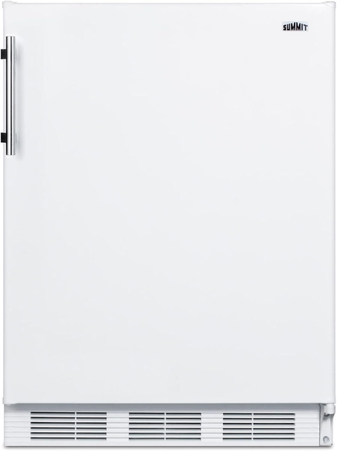 Summit 24" Refrigerator-Freezer, Peak24 Undercounter Fridge, 5.1 cu.ft. Capacity, White- CT661W