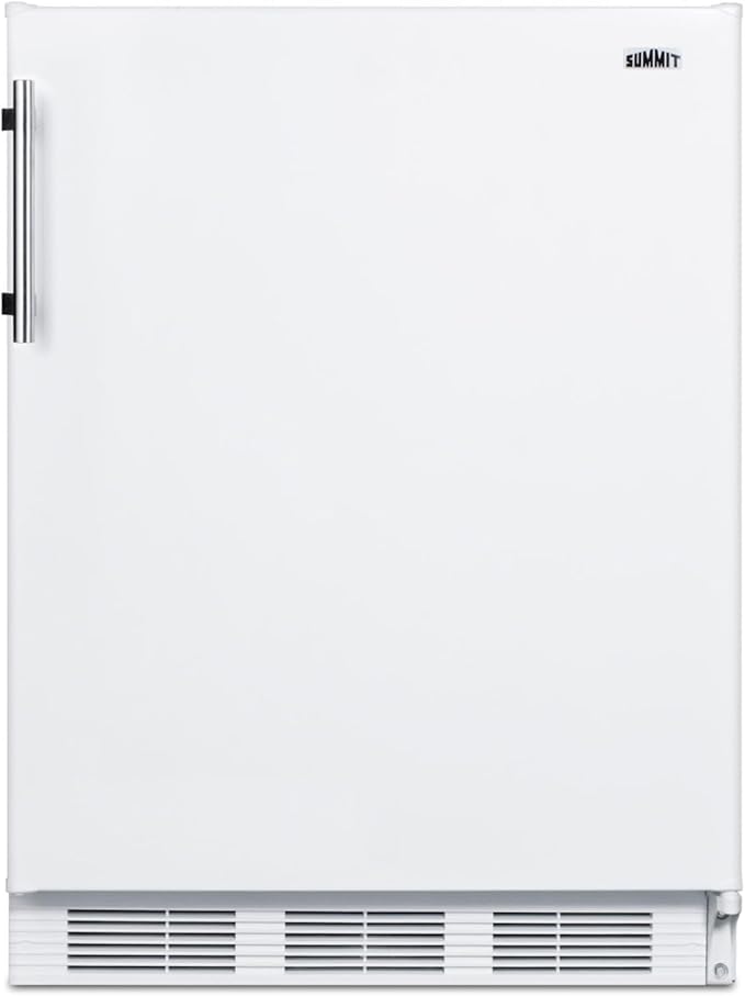 Summit 24" Refrigerator-Freezer, Peak24 Undercounter Fridge, 5.1 cu.ft. Capacity, White- CT661W on Fridge.com