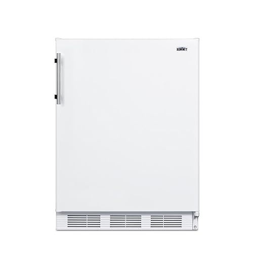 Summit 24" Refrigerator-Freezer, Peak24 Undercounter Fridge, 5.1 cu.ft. Capacity, White-