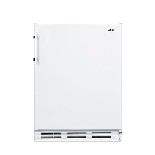 Summit 24" Refrigerator-Freezer, Peak24 Undercounter Fridge, 5.1 cu.ft. Capacity, White- CT661W