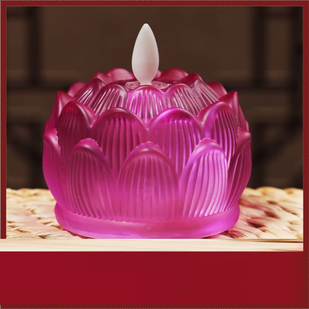 XIALON 1 Pair 7.5cm Changming Lamp Lotus Lamp Buddha Headlamp LED Lamp Electronic Candle Lamp