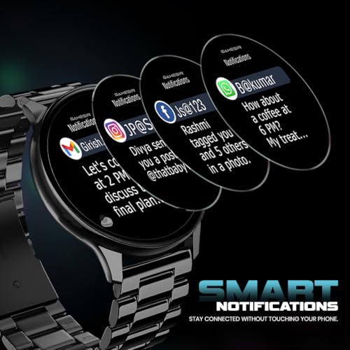 Image of GameSir Evo Vista Smartwatch, 1.39 inch HD Round Display, Bluetooth Calling, Heart Rate & SPO₂, 100+ Sports Modes, IP67, Long Battery Life for Men & Women (Matel Black)