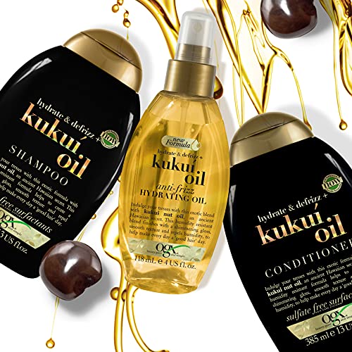 Ogx Hydrate & Defrizz + Kukui Oil Anti-Frizz Hydrating Oil, 4 Ounce #TOP4
