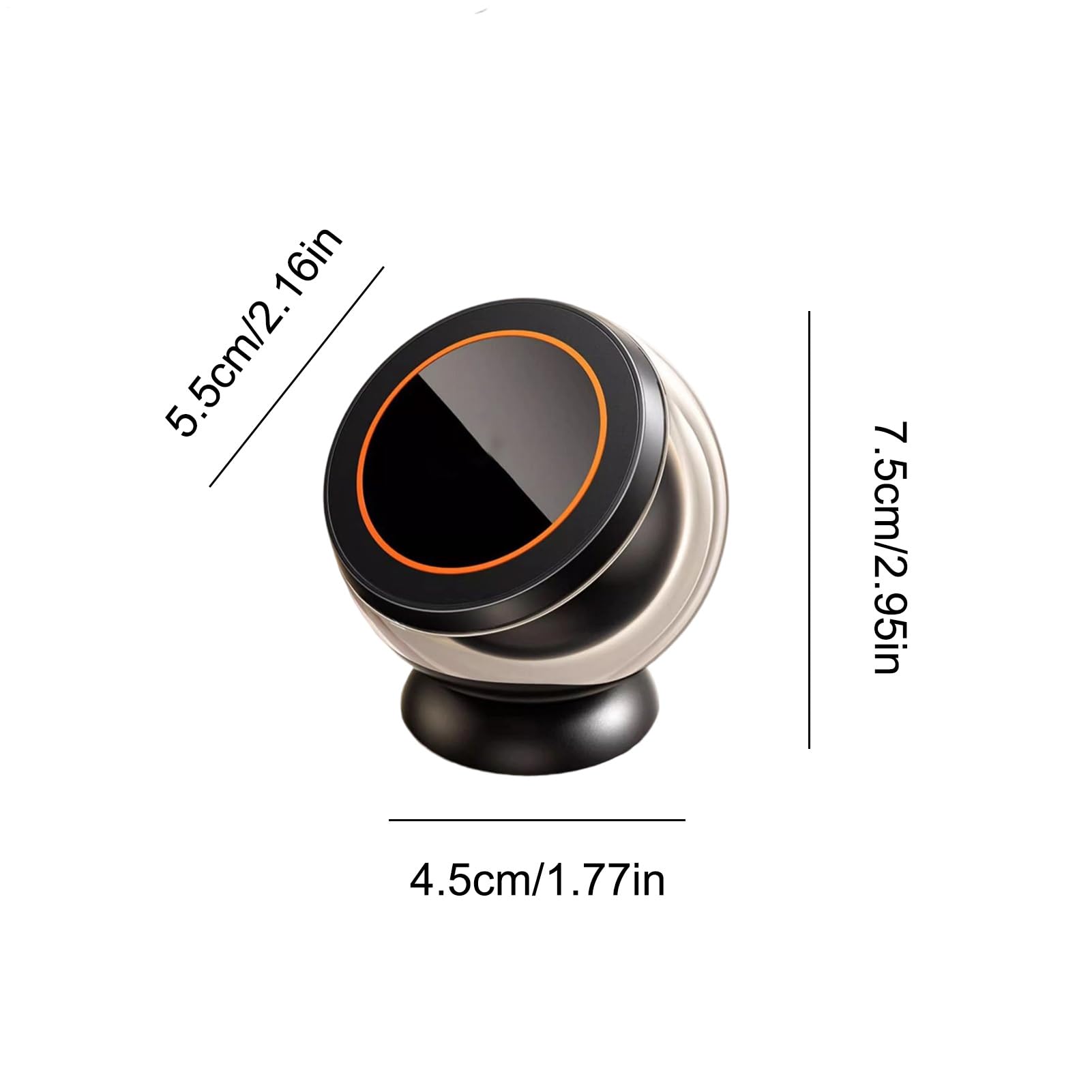 Soporte Magnético Para Teléfono En Coche Soporte Magnético De 360 Grados | Accesorio De Soporte Ajustable Universal Para Salpicadero Parabrisas Y Espejo Retrovisor Del Interior Del