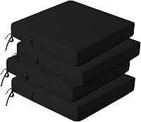 Vista 26 de idee-home Juego de 2 cojines para sillas de exterior, cojines de asiento impermeables para muebles de patio, almohadilla de repuesto para silla