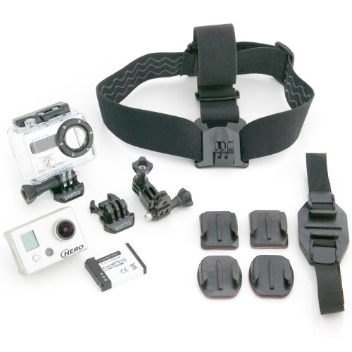 GoPro HD Helmet Hero Caméscope numérique Full HD Port SD 5 Mpix Étanche 60 m USB( langue: anglais / espagnol)