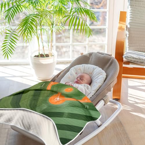 Image of Baseball Field Baby Blanket Cotton Cozy Throw Blanket Warm Nursery Swaddle Receiving Toddler Blankets 30 inch x 40