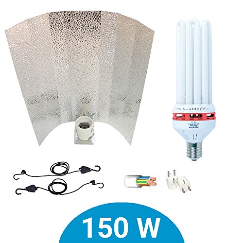Kit de lumière basse consommation 150 W CFL Agrolite floración + réflecteur stuko