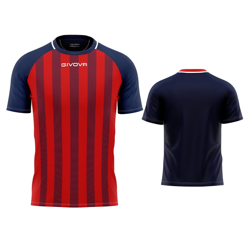 Shirt TRATTO Interlock BLU/Rosso Tg. L