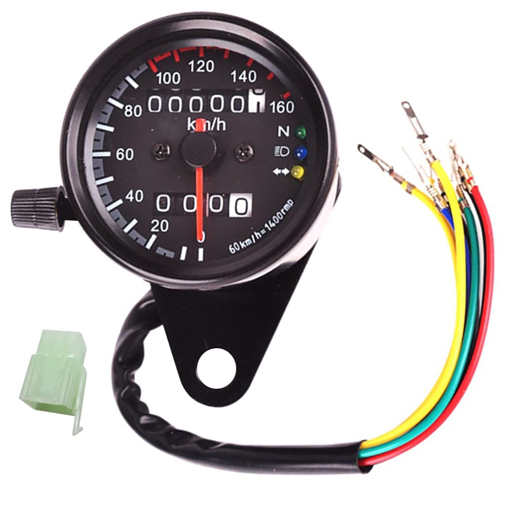 de 12V Velocímetro de Motocicleta,tacómetro,velocímetro con retroiluminación LED,Ajuste Universal para Todas Las Motocicletas
