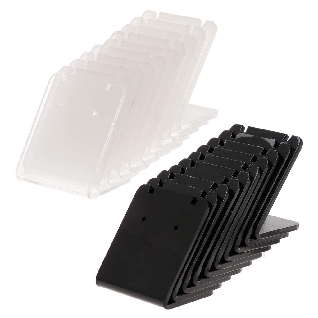 Simdoc 10 Pcs/Set L-Shape Earrings Display Rack Organizer Rectangle Acrylic Jewelry Display Stands Holder Jewelry Bracket Rack Showcase for Ear Stud Earrings