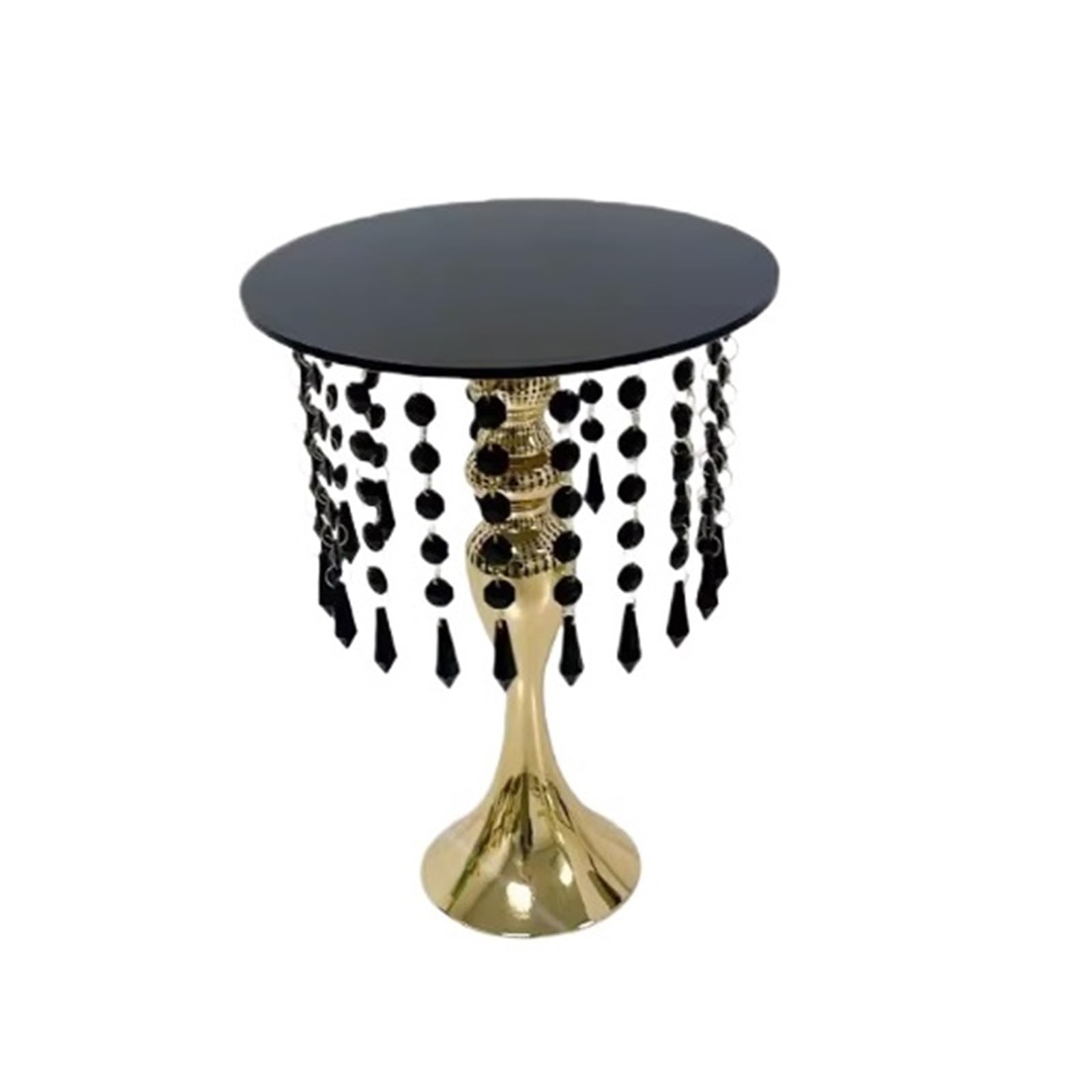 Hhaoran-9868 Tiered Serving Tray Black And Gold Wrought Iron Cake Stand, Buffet And Tea Break Display , Wedding And Birthday Decorations Cupcake Stand