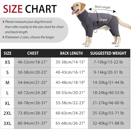 HEYWEAN Hundemantel Fleece mit Beinen Hundepullover Kleine Mittelgroße Grosse Hunde Wintermantel Hundejacke Winter Hundebekleidung Warm Fleecemantel Hund Jacke Hundeoverall Hundepyjama Fleecejacke