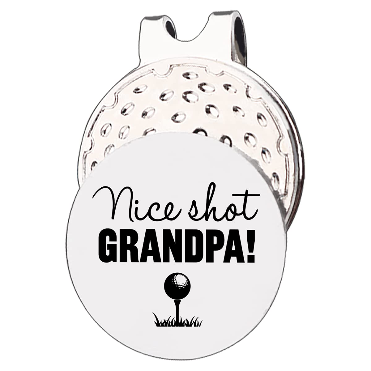 Funny Golf Gifts for Men Golfers Him, Nice Shot Grandpa Golf Ball Marker with Magnetic Hat Clip Stainless Steel, Novelty Golfing Gift for Dad Papa Husband