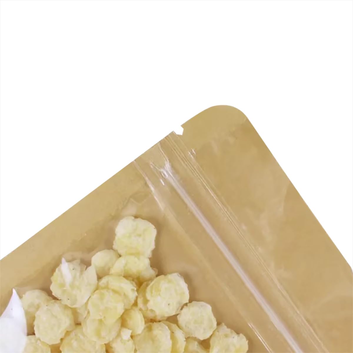 100 Bolsas De Almacenamiento De Alimentos con Cierre Hermético Frontal Transparente, Bolsas De Papel Kraft Resellables, Bolsas De Papel Marrón Autosellantes para Té Y Café, 16cm x 24cm