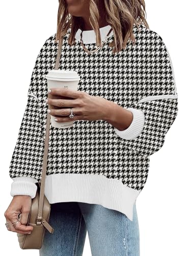 Image of Womens Oversized Sweaters Fall 2026 Fashion Clothes Colorblock Knit Tops