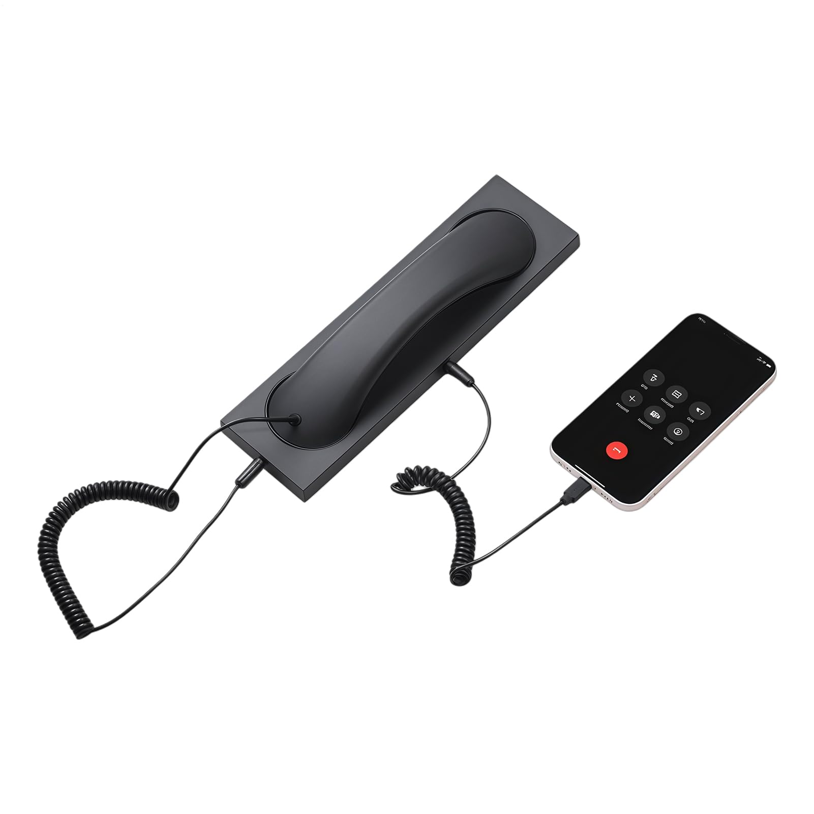 Auricular de teléfono para teléfono celular, línea fija de mano tipo C, con micrófono, receptor de teléfono retro con cable, hogar, casa, escuela, aula, decoración, videoconferencia, hogar — view 9