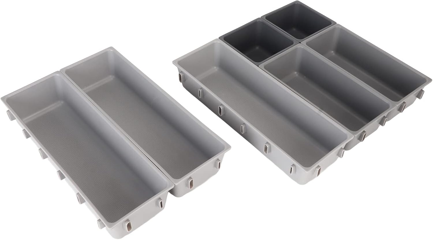 Restokki Sturdy Plastic Cutlery Drawer Organizer - Large Capacity Multi-Functional Utensil Storage Box for Forks and Spoons