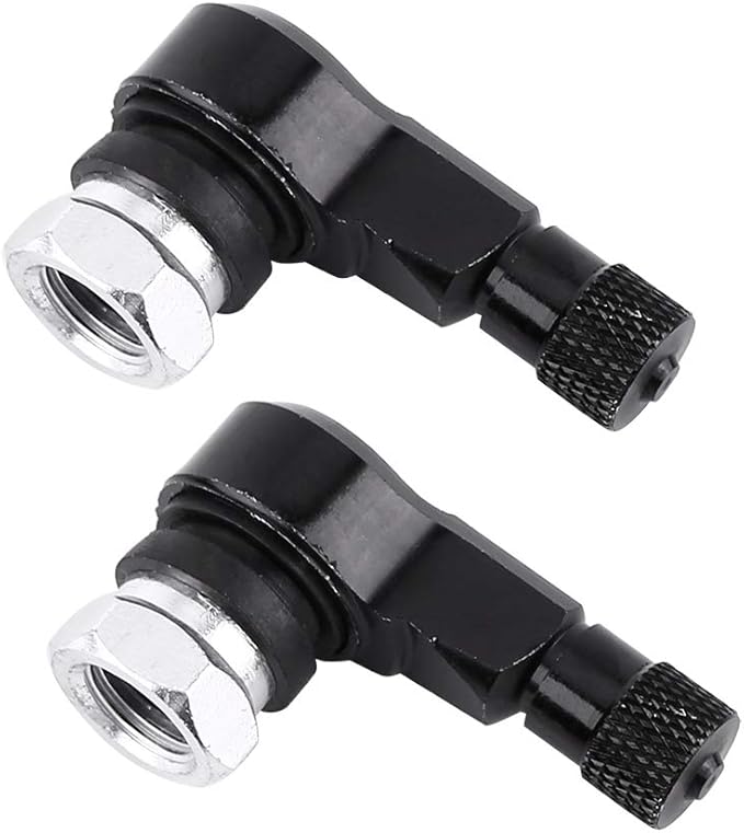 Tyre Valve Stem, 2PCS 11.3mm Universal Motorcycle Aluminum Wheels Tyre Valve Stems 90 Degree for