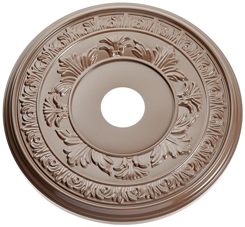 Image of 19 inchOD x 3 1 /2 inchID x 1 inchP Baltimore Thermoformed PVC Ceiling Medallion (Fits Canopies up to 7 3 /4 inch), UltraCover Satin London Grey