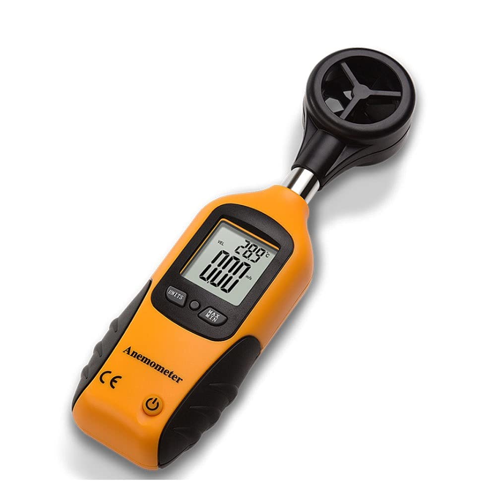 Anemometr cyfrowy, miernik prędkości wiatru, pomiar prędkości przepływu powietrza, pomiar temperatury wiatru z podświetleniem LCD do żeglarstwa, surfingu, wędkarstwa