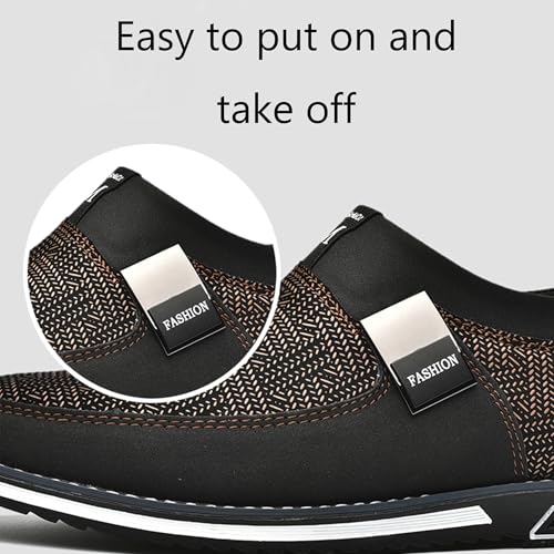 Mens Casual Shoes Sneakers Oxford Comfort Walking Shoes for Male Slip-On Fashion Business Office Dress Shoes4
