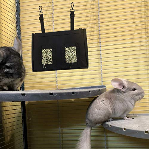 image for USWT Guinea Pig Hay Bag, 2pcs/Set Buuny Hay Feeder,Hay Feeder for Bunn