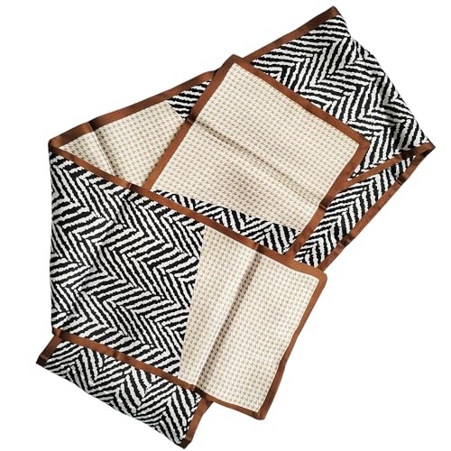 57” Silk Like Head Scarf Satin Scarf Silk Printed Square Neck Satin Scarfs for Bag Hair Scarves Handbag Gift