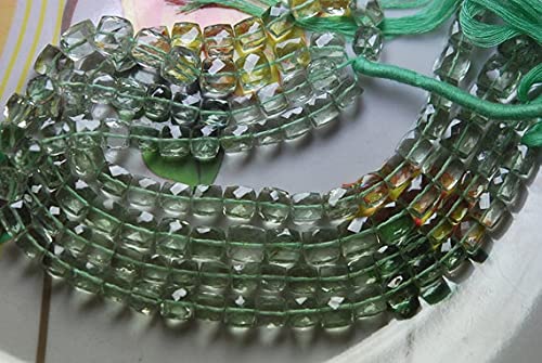 Améthyste verte naturelle briolette 8mm : finies les perles ternes