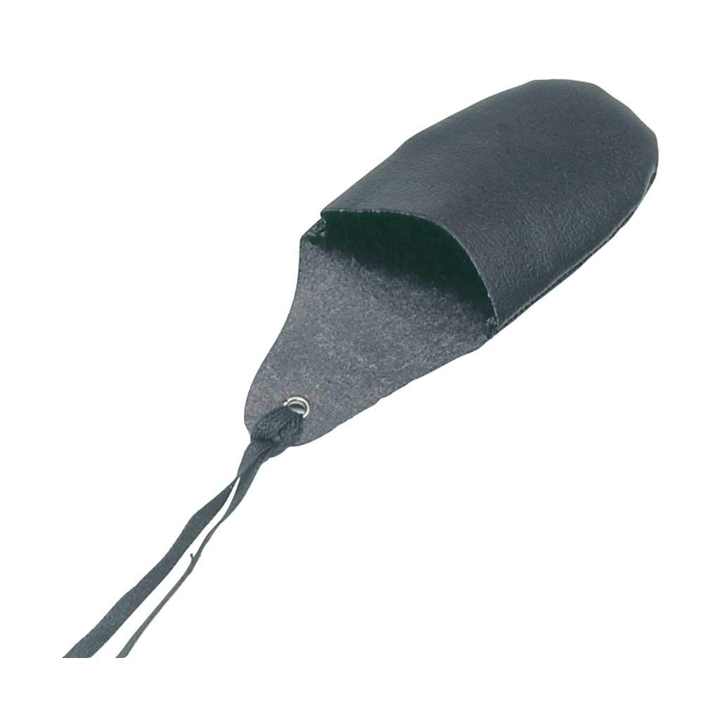 1 x Doigtiers, protection des doigts Bandage de Doigts en Cuir Behrend, Doigtiers, cordon d'attache, Noir, Taille 2–8