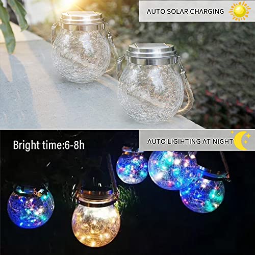 4 Pack Solare Mason Jar Luce, Lampade Argento Filo...