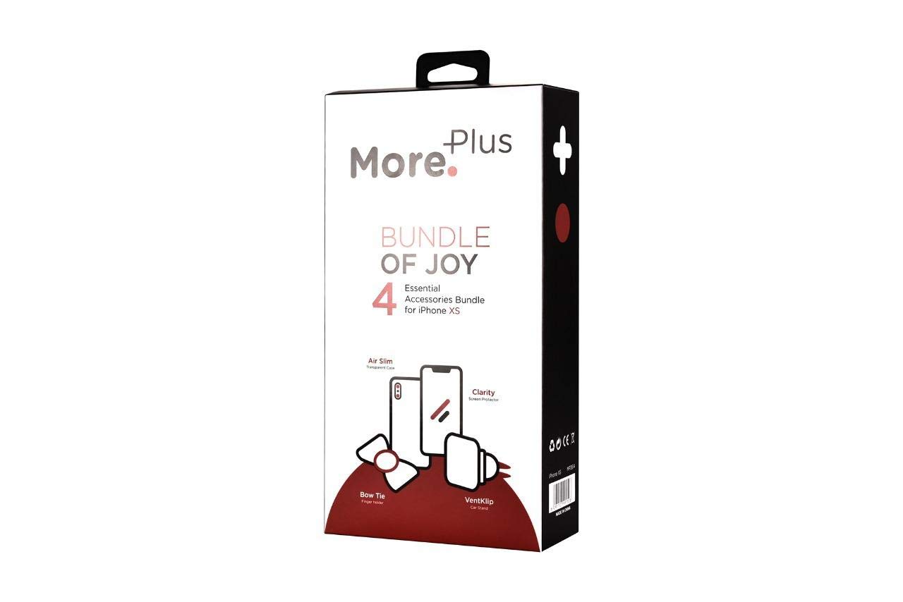 More PlusBundle of Joy essential Kit for iPhone X/XS (cover/screen protector/finger holder/car holder)