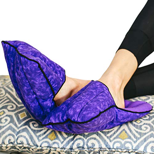 Kozy Collar Microwavable Heating Pad - Slippers with Moist Heat for Foot Pain, Planter Fasciitis, and Arthritis therapy - Natural, Safe and Reusable Relief