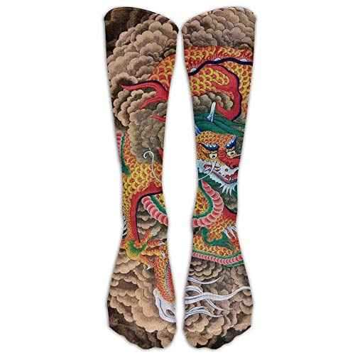 Preisvergleich Produktbild Dutars Shoin-Dragon Kompressionssocken Fußballsocken hohe Socken für Laufen, Medizin, Athletik, Ödeme, Diabetiker, Krampfadern, Reisen, Schwangerschaft, Schienbeinkantensyndrom, Pflege
