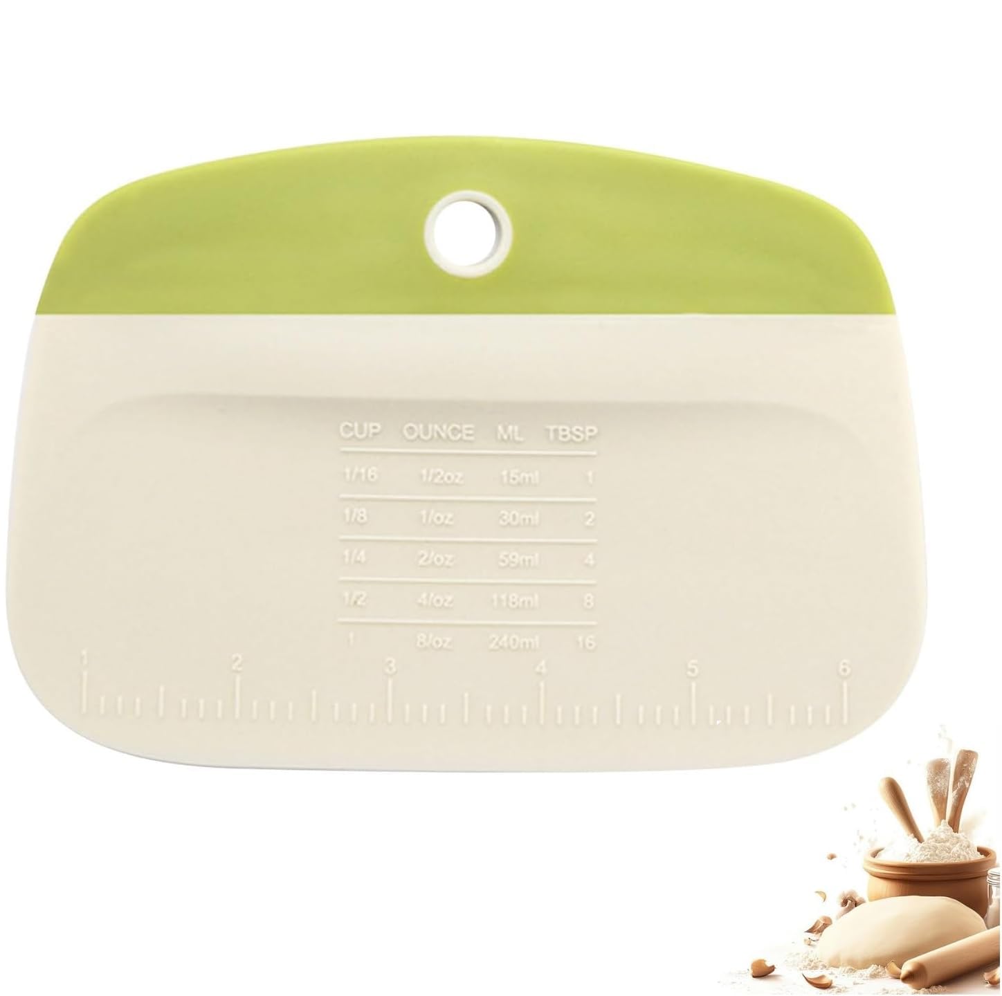 Multipurpose Silicone Dough Scraper Cutter with Measuring Scale | Flexible Bench Scraper for Bread Dough, Pizza, Pastry, Cake & Baking | Food-Grade Kitchen Dough Cutter & Cake Smoother Tool-image-18